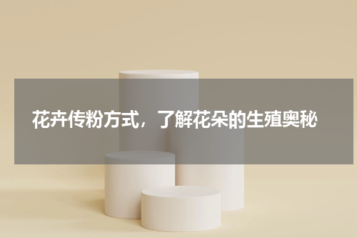  花卉传粉方式，了解花朵的生殖奥秘