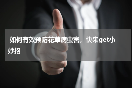  如何有效预防花草病虫害，快来get小妙招 