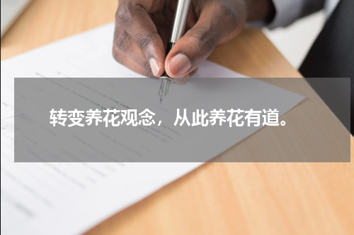  转变养花观念，从此养花有道。