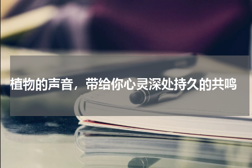  植物的声音，带给你心灵深处持久的共鸣