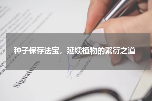  种子保存法宝，延续植物的繁衍之道