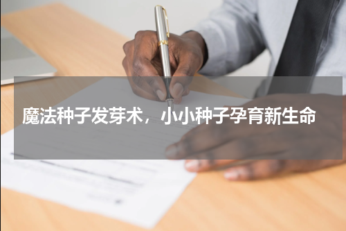  魔法种子发芽术，小小种子孕育新生命