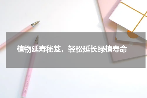  植物延寿秘笈，轻松延长绿植寿命