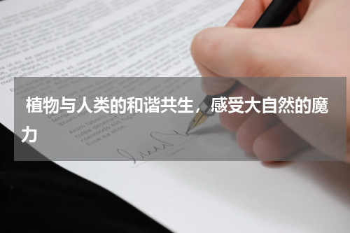  植物与人类的和谐共生，感受大自然的魔力