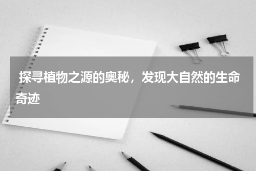  探寻植物之源的奥秘，发现大自然的生命奇迹