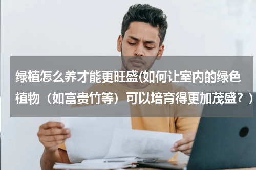 绿植怎么养才能更旺盛(如何让室内的绿色植物（如富贵竹等）可以培育得更加茂盛？)
