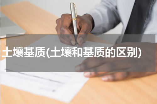 土壤基质(土壤和基质的区别)