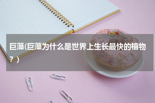 巨藻(巨藻为什么是世界上生长最快的植物？)