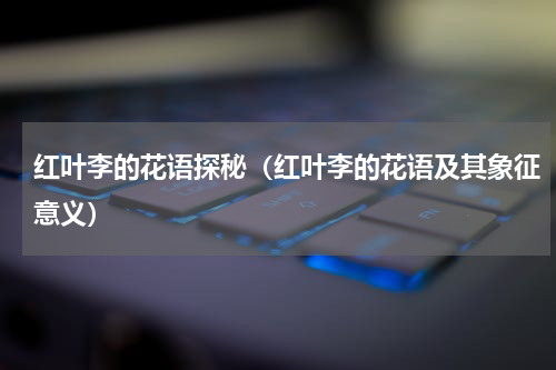 红叶李的花语探秘（红叶李的花语及其象征意义）