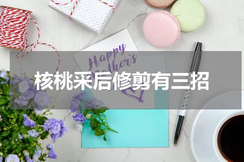 核桃采后修剪有三招