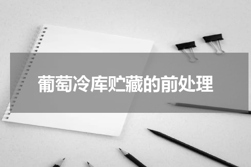 葡萄冷库贮藏的前处理