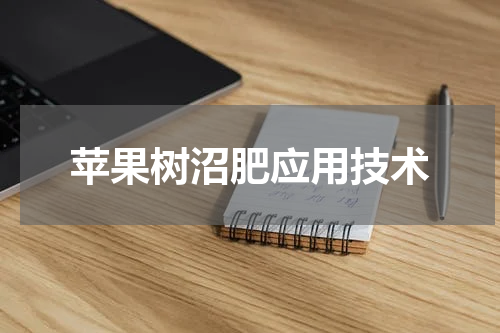 苹果树沼肥应用技术