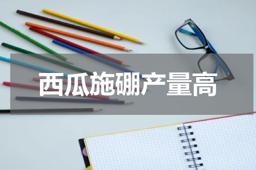 西瓜施硼产量高