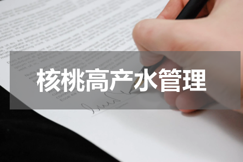 核桃高产水管理